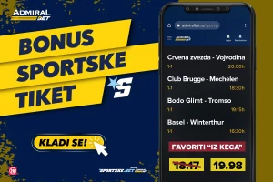 AdmiralBet i Sportske bonus tiket - Favoriti iz "keca"!